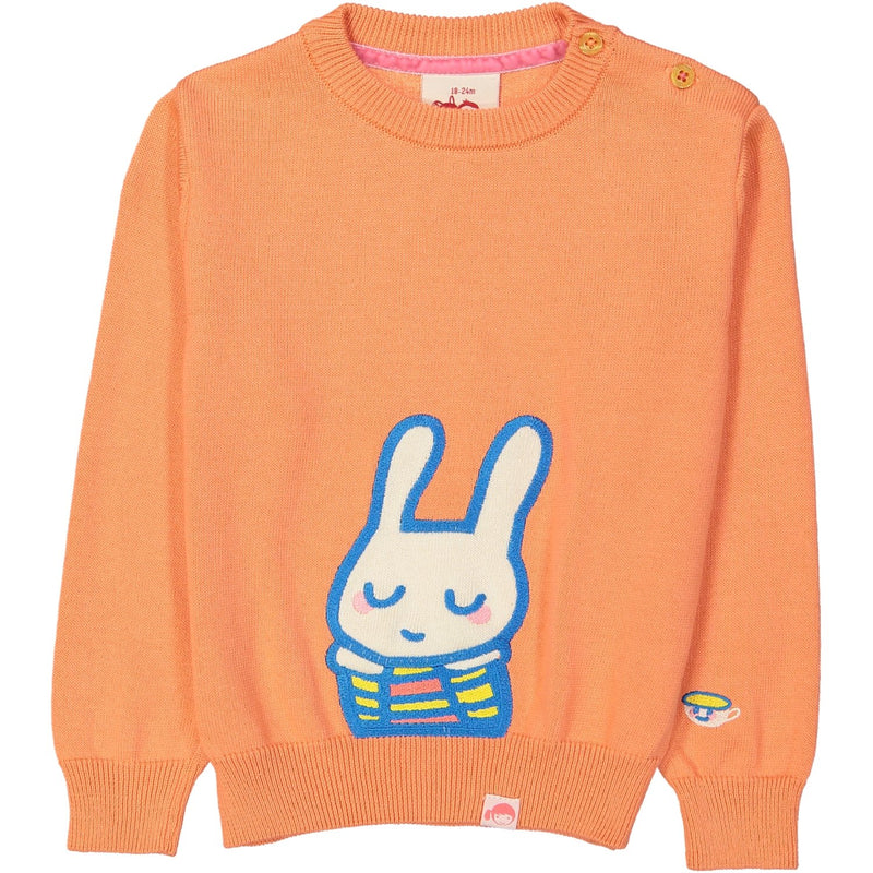 KYOTO Tootsa Tots jacquard knit jumper/Coral 