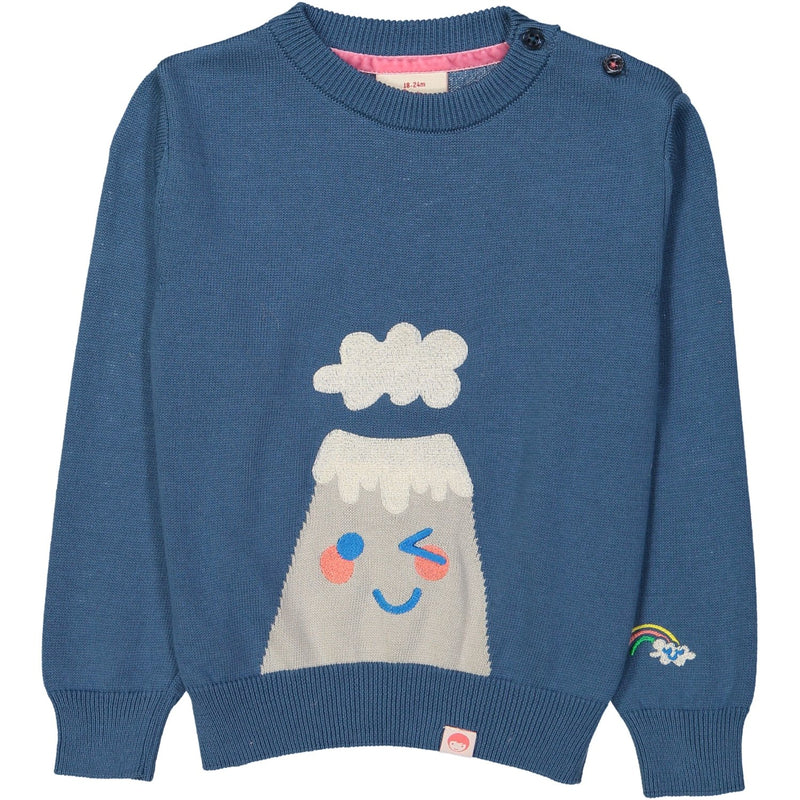 KYOTO Tootsa Tots jaquard knit jumper/Ink Blue