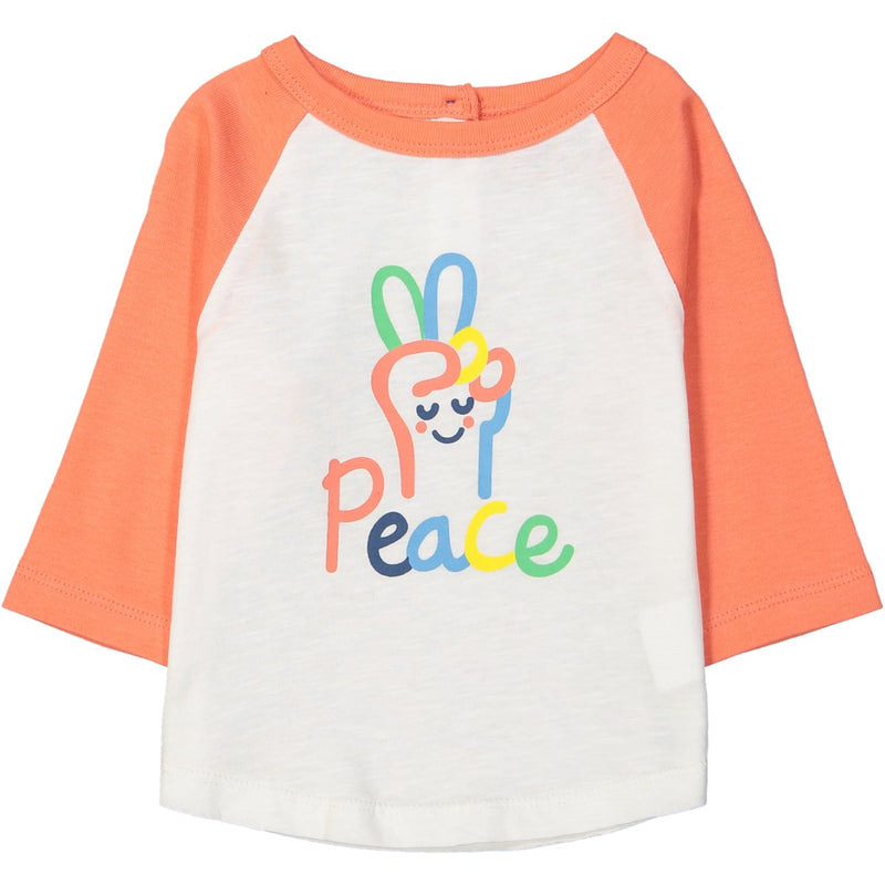 MAKI Tootsa Tots Raglan Sleeve T-Shirt/Coral