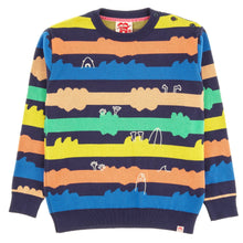 Load image into Gallery viewer, MONSTER MUSH Organic Cotton Stripe Knit Jumper/Indigo 
