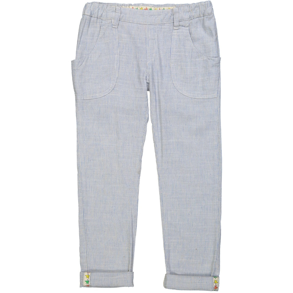 NARA Linen & Cotton Loose Fit Trousers/Periwinkle 
