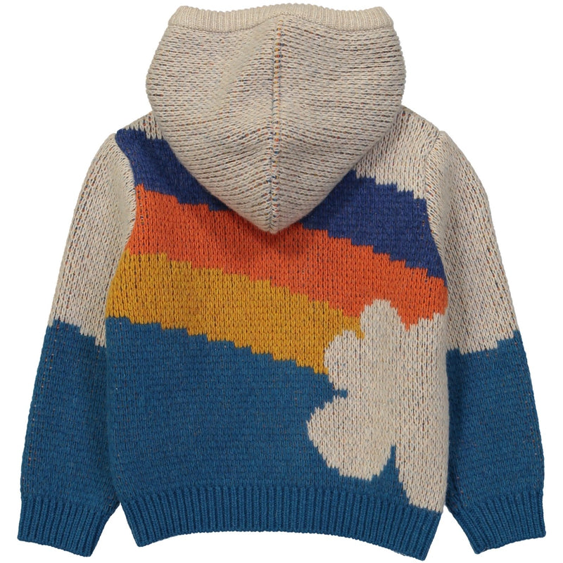 TOOTSA CLASSIC NIJI Baby Unisex Chunky Lambswool Knit Cardigan/Multicoloured