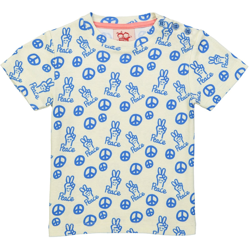 ORIGAMI All over printed Tootsa Tots T-Shirt/Bright Blue