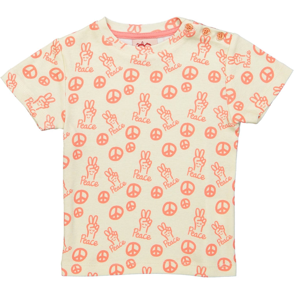 ORIGAMI All over printed Tootsa Tots T-Shirt/Coral