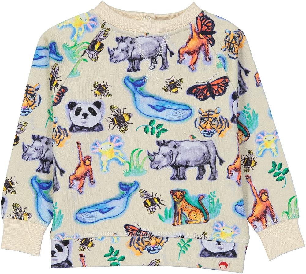 PANTHERA Baby Unisex Organic Cotton Sweatshirt/Creme 