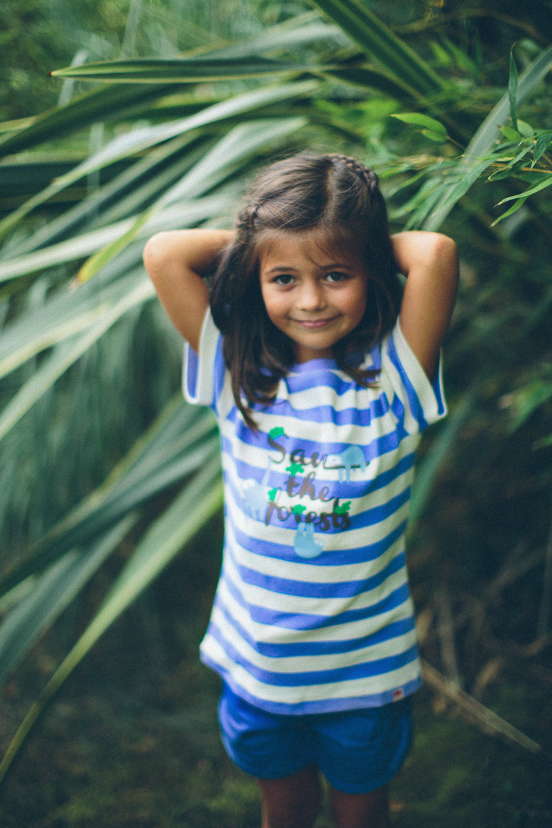 RIO YARN DYED STRIPE T-Shirt/Periwinkle