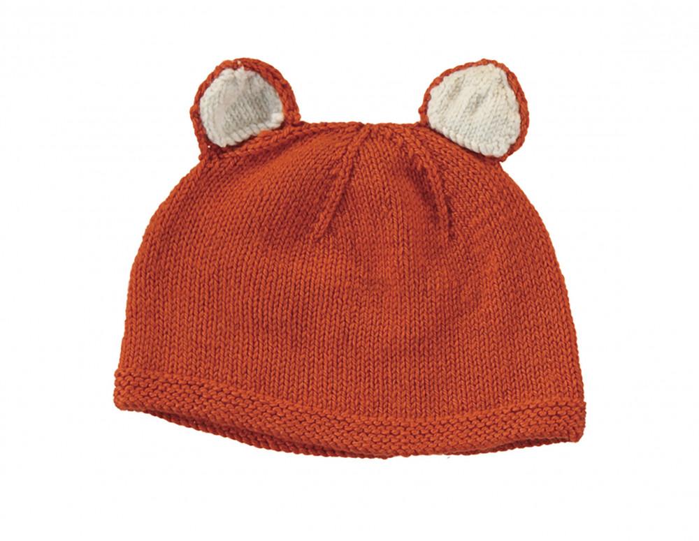 Hand Knitted Fox Hat / Marmalade
