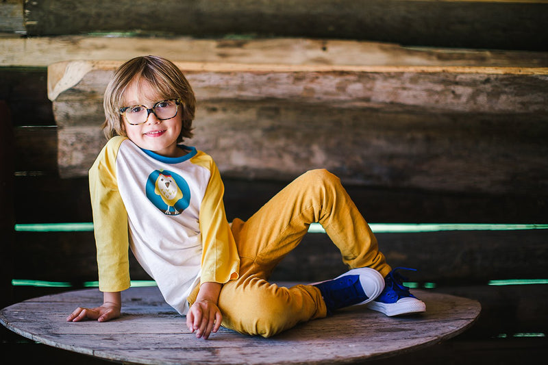 FARGO Raglan sleeve Tootsa Tots T-shirt/Mustard (Owl)