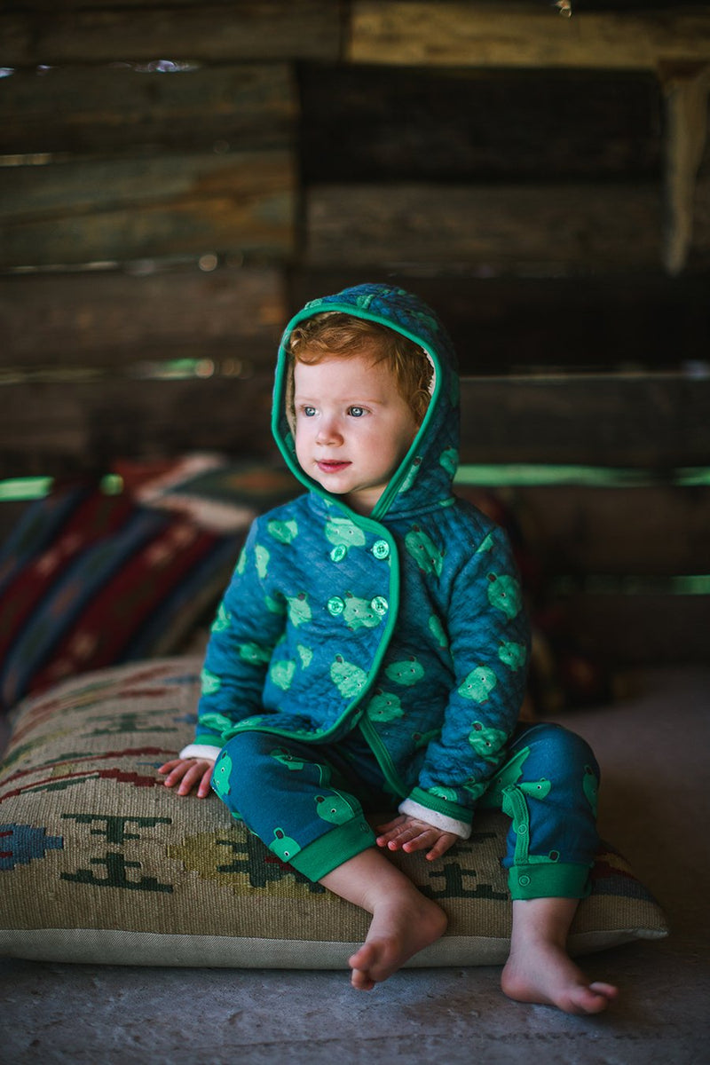 YUKON Tootsa Tots Quilted Hoody/Stormy (Bears)