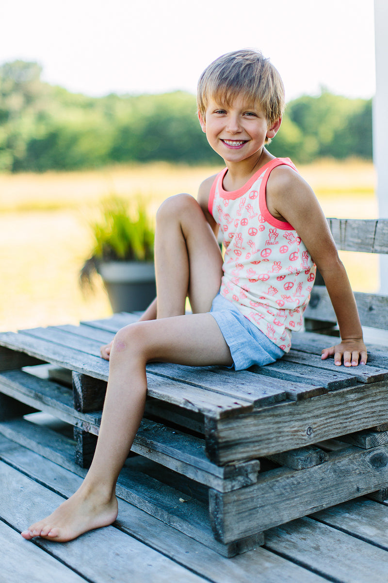 TOKOYO All over printed Tootsa Tots Vest Top/Bright Coral