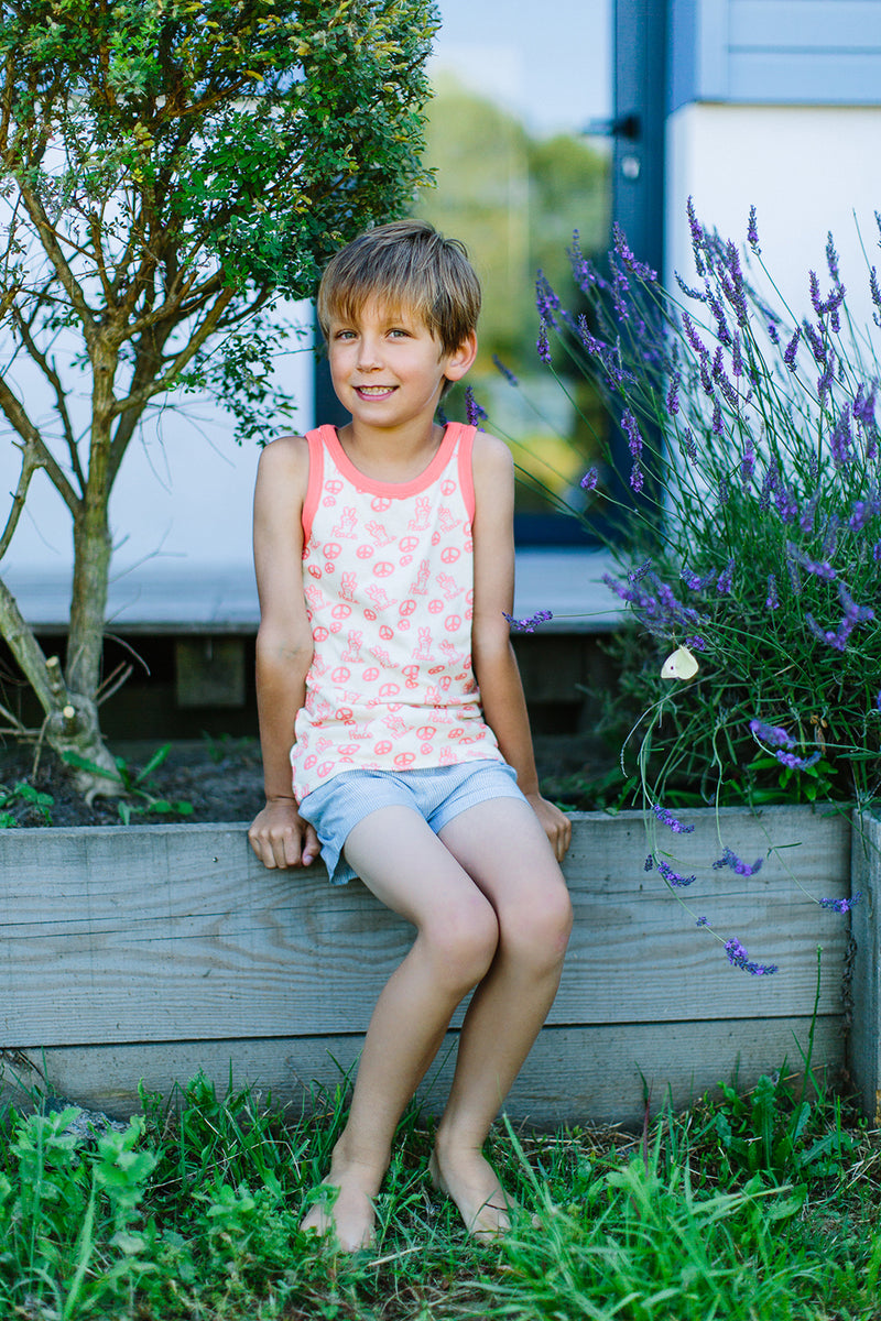 TOKOYO All over printed Tootsa Tots Vest Top/Bright Coral