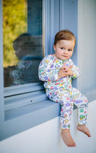 Load image into Gallery viewer, POKETTO All over printed Tootsa Tots romper/White
