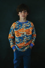 Load image into Gallery viewer, AYAKO Organic Cotton Printed Tootsa Tots Sweatshirt/Bright Blue
