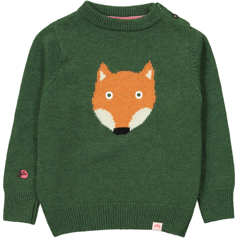 TOOTSA CLASSIC FOX Baby Unisex Jacquard Knit Jumper/Kelly Green 