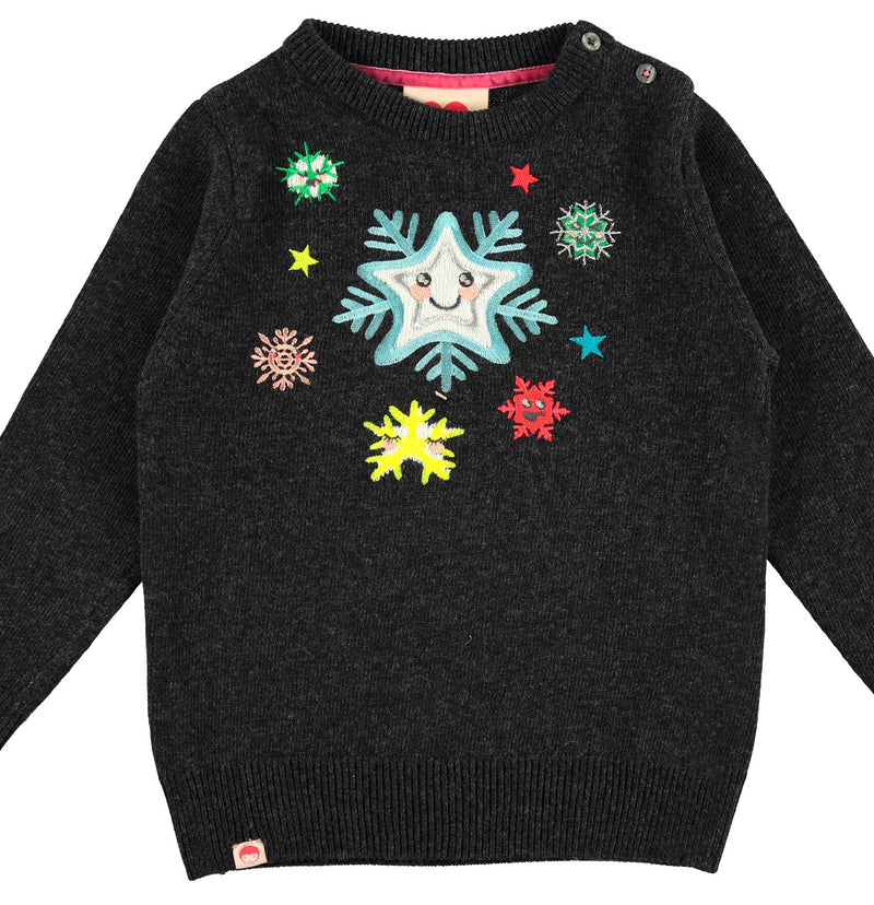 TOOTSA FOR CONRAN Christmas Jumper / Charcoal (Snowflakes)