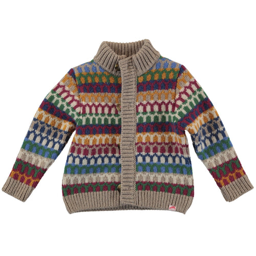 Lochnagar Chunky Knit Cardigan / Multi Coloured 