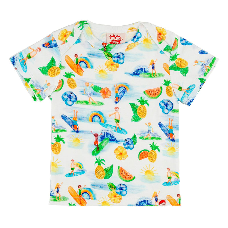 ULUWATU Tots Organic Cotton T-shirt/White (Hawaiian) 